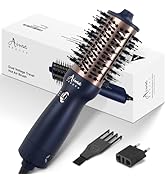 Aima Beauty Worldwide Travel Hair Dryer Brush 110-240V Dual Voltage Blow Dryer Brush Hot Air Brus...