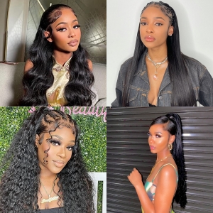 glueless wigs human hair pre plucked