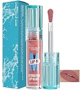 BEUKING Pearlescent Lip Glaze, Blue Bottle Long Lasting Lipstick, Non-Stick Cup Lightweight Matte...