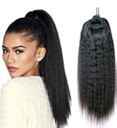 kinky straight ponytails 