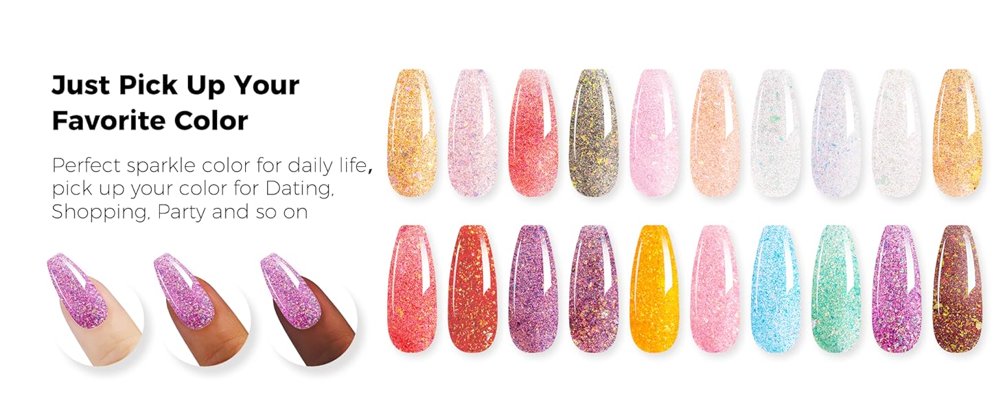 BURANO Reflective Glitter Gel Polish-Easy Done