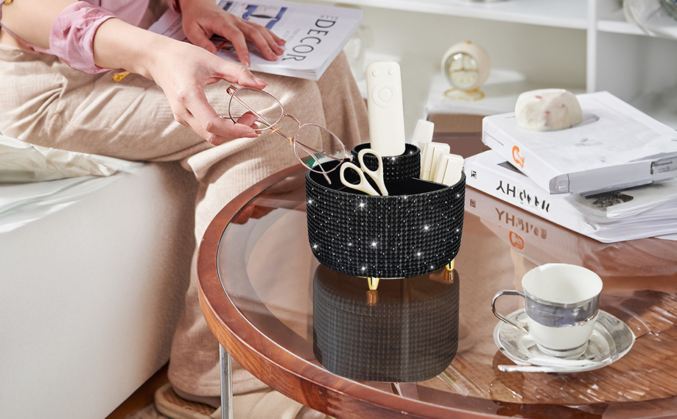 Bling Diamond 360° Makeup Brush Holder Organizer