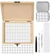 GZIXBDA 60 Grid Sponge Pat Paint Nail Gel Palette, Ombre Gradient Gel Polish Organizer Box Travel...