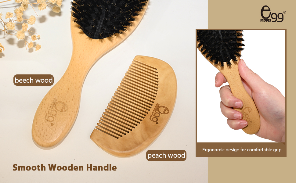 soft wooden hairbrush