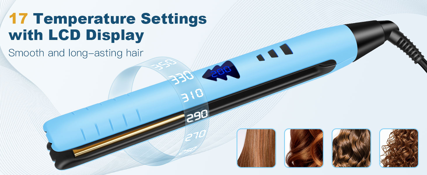 Adjustable Temperature Straightener – Multiple Heat Settings for Fine, Thick, or Curly Hair