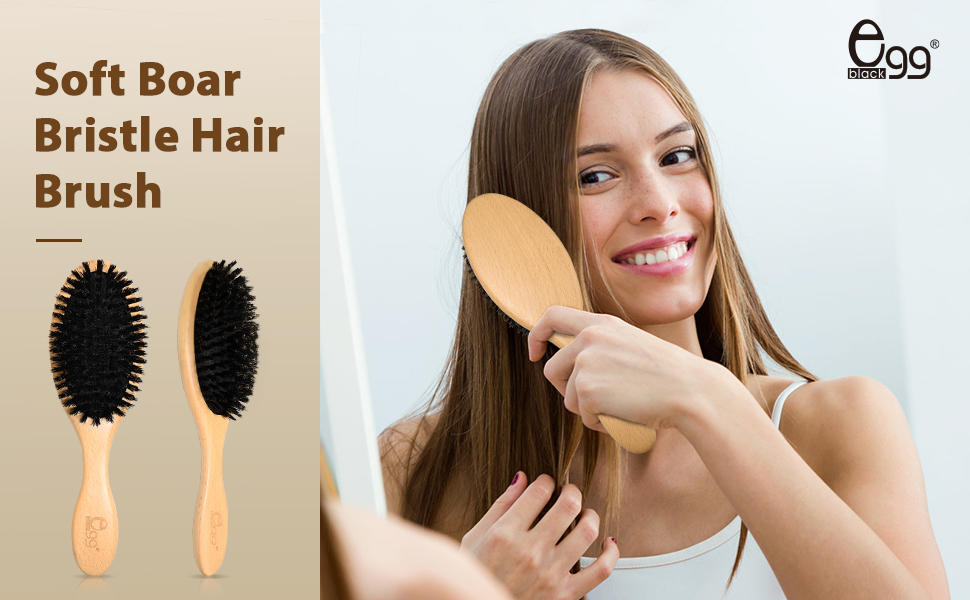 Soft Boar Bristle Hair Brush