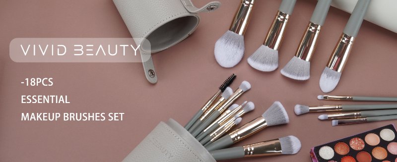 Grey Makeup Brush Set