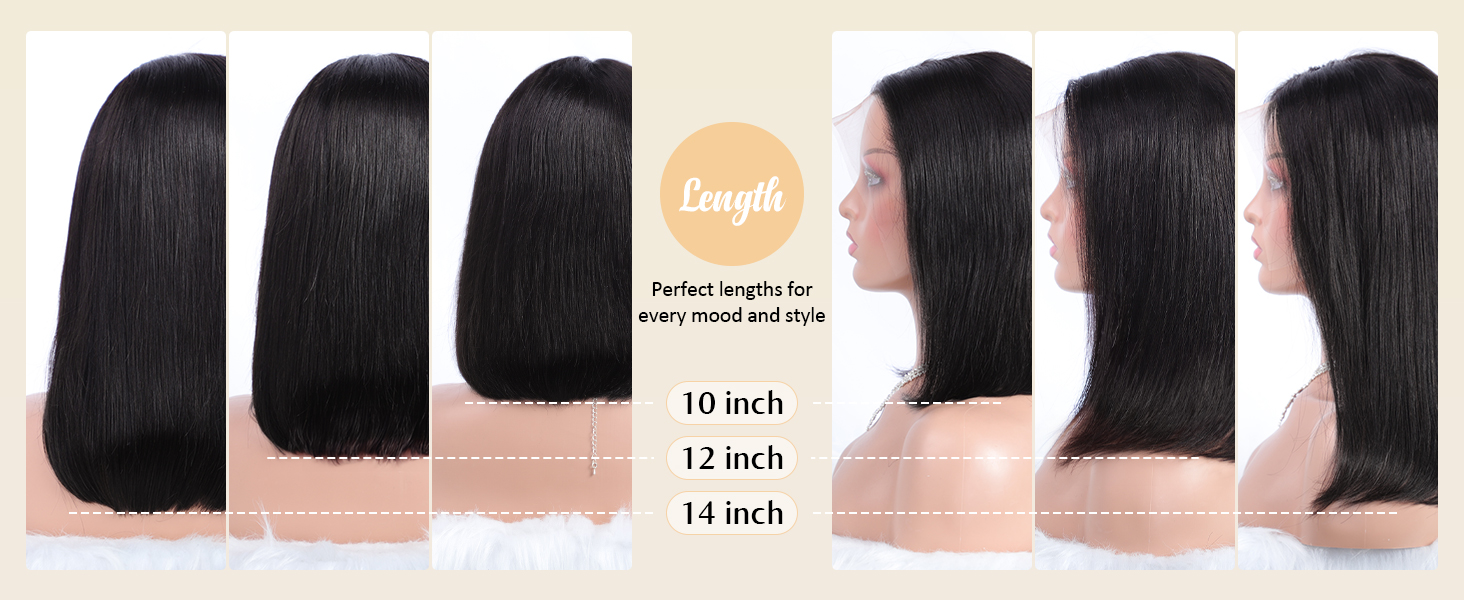 bob wig human hair glueless