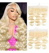 613 Frontal 13X4 Frontal Human Hair Blonde Frontal Ear To Ear Blonde Frontal Closure 12A Grade Br...
