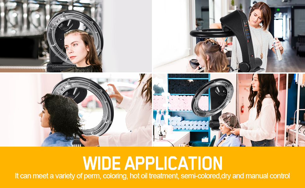 Orbiting Rotating Hair Processor Hair Dryer for Salon Infrared Hair Dryer on Wheels