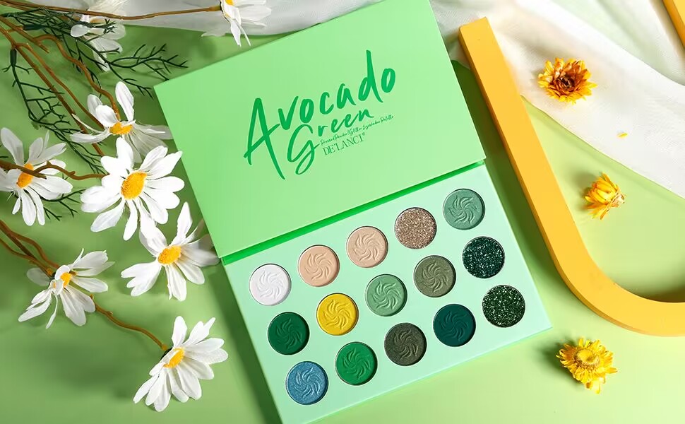 green makeup palette