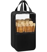 MONSTINA Makeup Brush Organizer Bag,Large Capacity Portable Stand-Up Makeup Brush Holder,Professi...