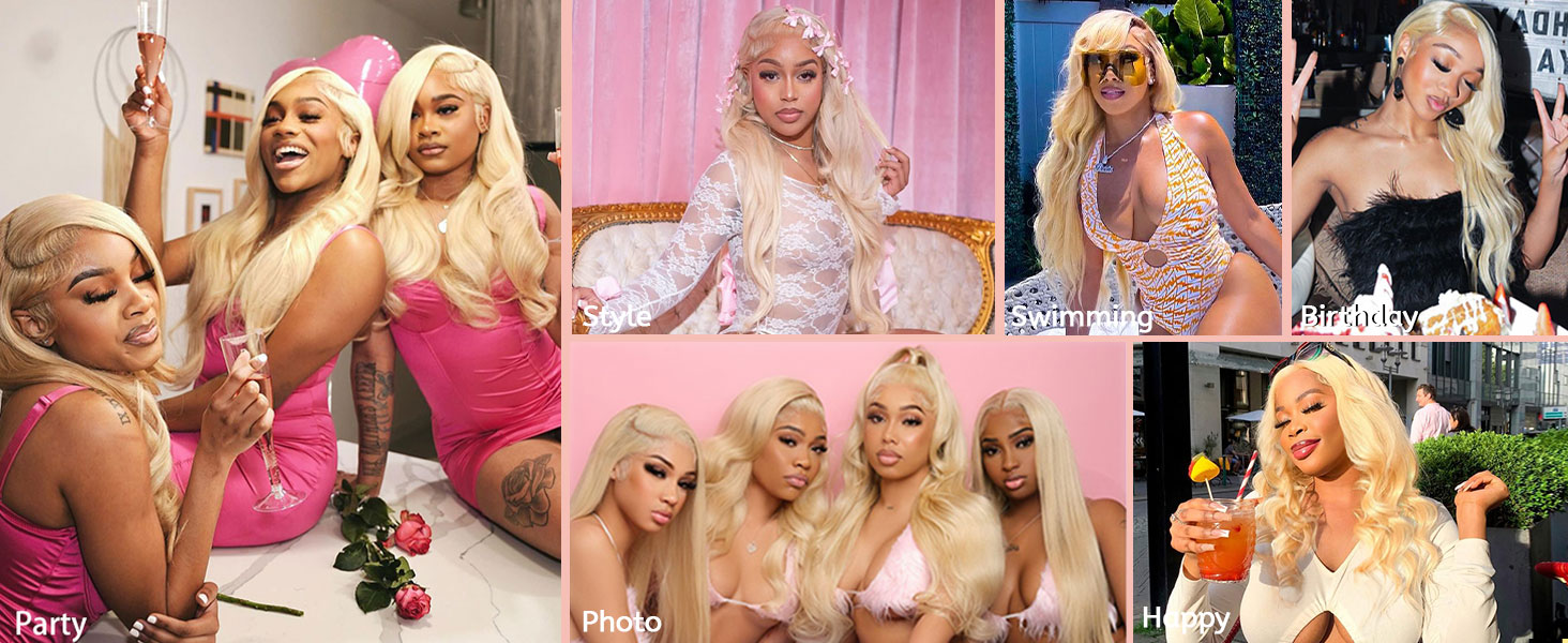 613 blonde wig human hair