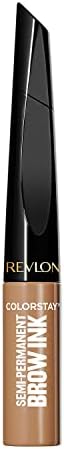 Revlon ColorStay 5-in-1 Semi-Permanent Brow Ink with Spoolie Brush, Waterproof, Transfer-Proof, Eyebrow Makeup, Easy to Remove, 350 Blonde Ink, 0.09 fl oz