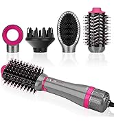 Hair Dryer Brush Set, IG INGLAM 4 in 1 Blowout Brush, Negative Ion Detachable Hair Dryer & Styler...