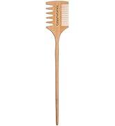 GranNaturals Edge Control Comb - 2-in-1 Grooming Accessory with Long Natural Soft Pear Wooden Han...