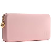 FVION Zipper Makeup Brushes Bag For Travel, Large Silicone Makeup Brush Holder, Make Up Brushes P...