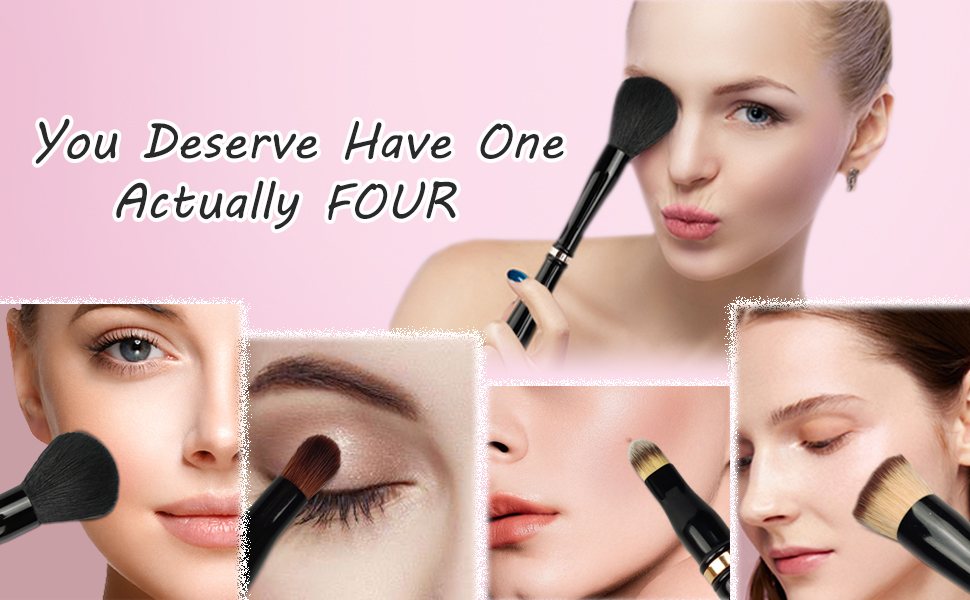 Double Ended Makeup Brush Ideal for Liquid, Cream, Powder, Concealer