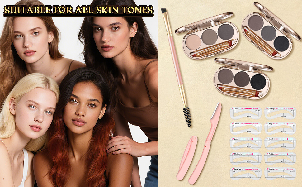 Eyebrow powder for women Suitable for different hair colors