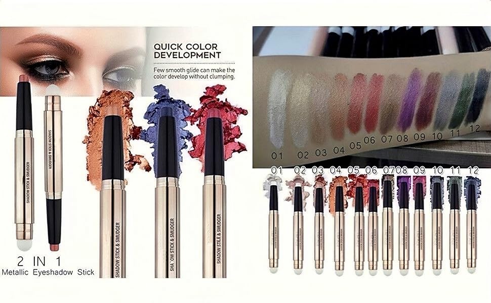 There are 18 shades of eyeshadow to choose from
