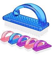 6 Pieces Handle Grip Nail Brushes, Fingernail Brushes Cleaner Scrubber Manicure Tools for Toes an...