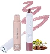 M2U NYC Under Eye Primer & (Burgundy) Glitter Eyeshadow Stick - Crease-Proof Eyeshadow Finish - V...