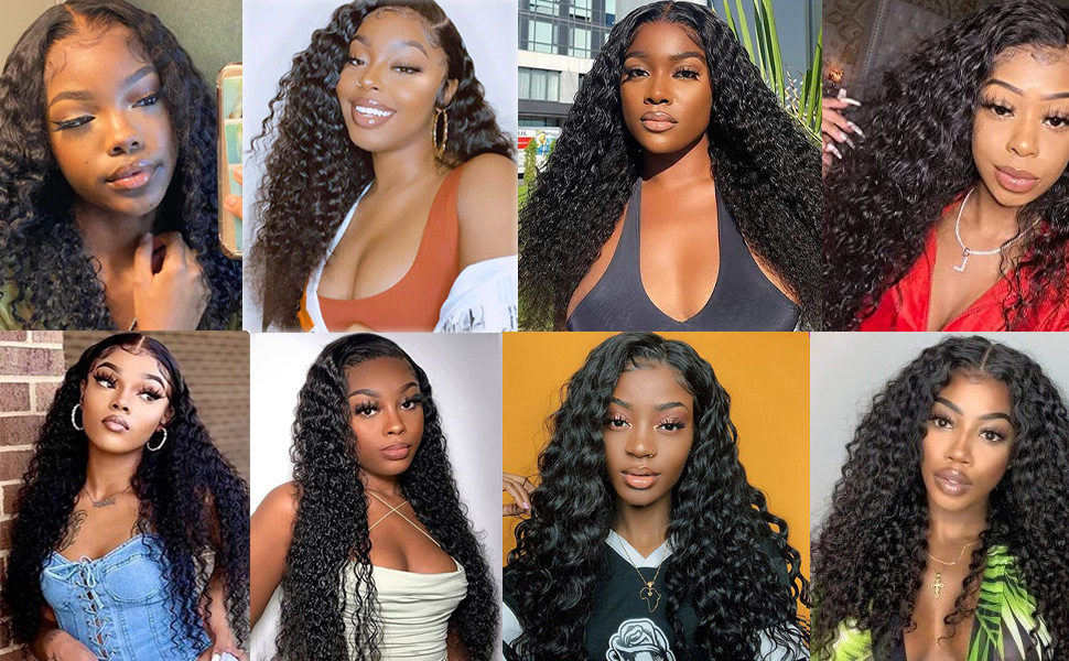 13x4 deep wave frontal wigs