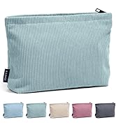 MAANGE Small Makeup Bag For Purse, Travel Cosmetic Bag Makeup Pouch Corduroy Portable Versatile Z...