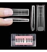 NOVO OVO XXL Sharp Square Natural (not Sculpted) Nail Tip, Extra Thick False Nails Press on, Full...