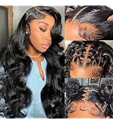 220 Density 30 Inch Body Wave Lace Front Wigs Human Hair, 13x6 HD Transparent Lace Front Wigs Hum...