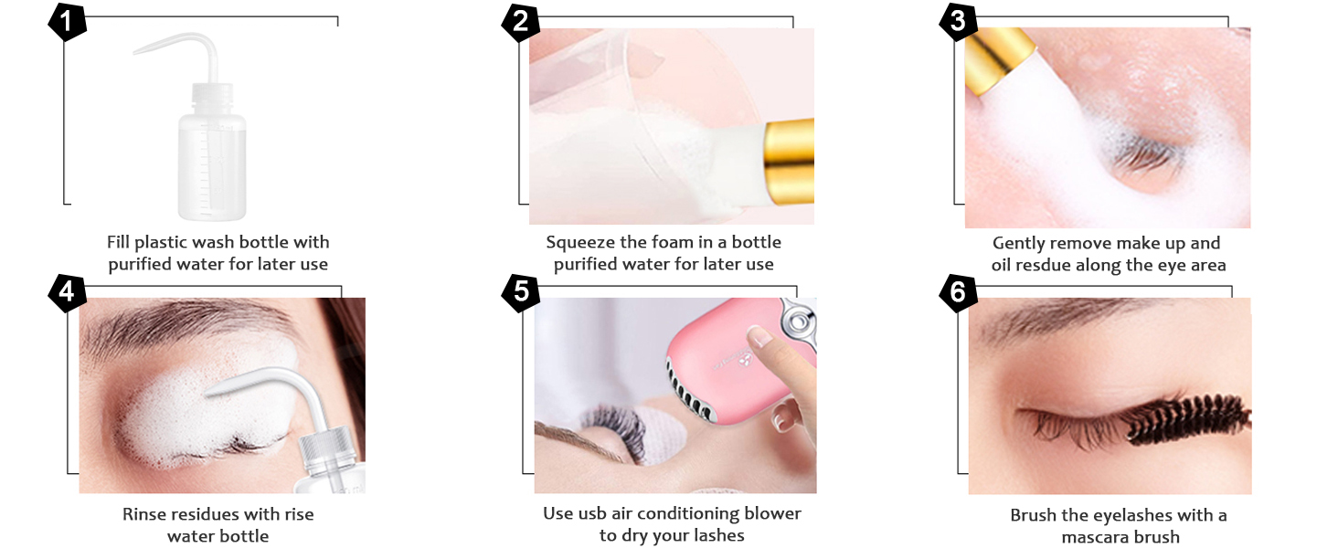 Eyelid Foaming Cleanser Eyelash Extension Cleanser lash shampoo kit