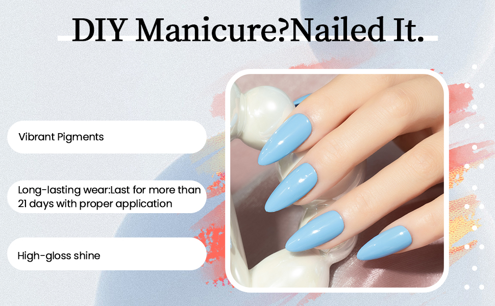 blue nail polish