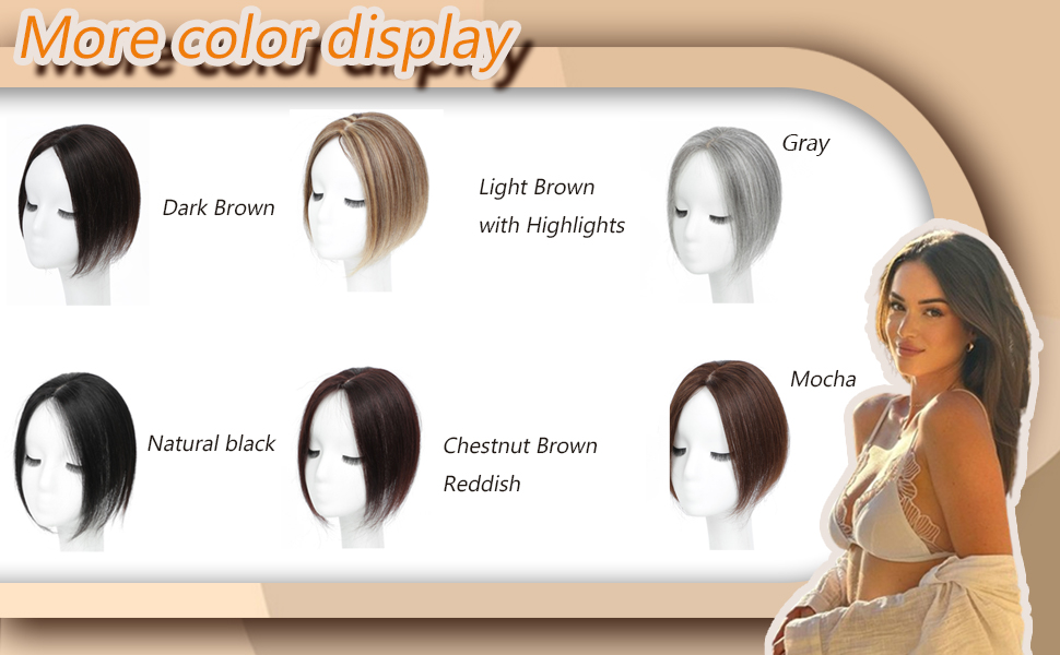 Hair Toppers for Women Real Human Hair