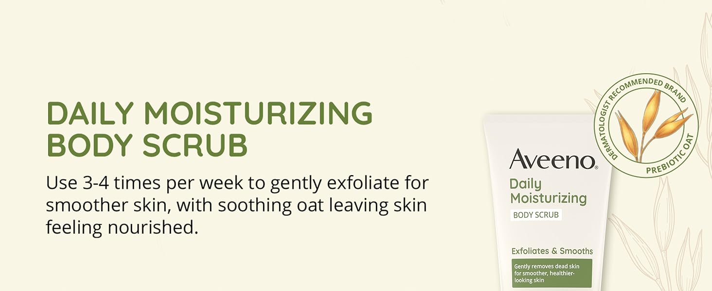 Daily Moisturizing soothing oat body scrub exfoliates smooth skin foot skincare self care polish