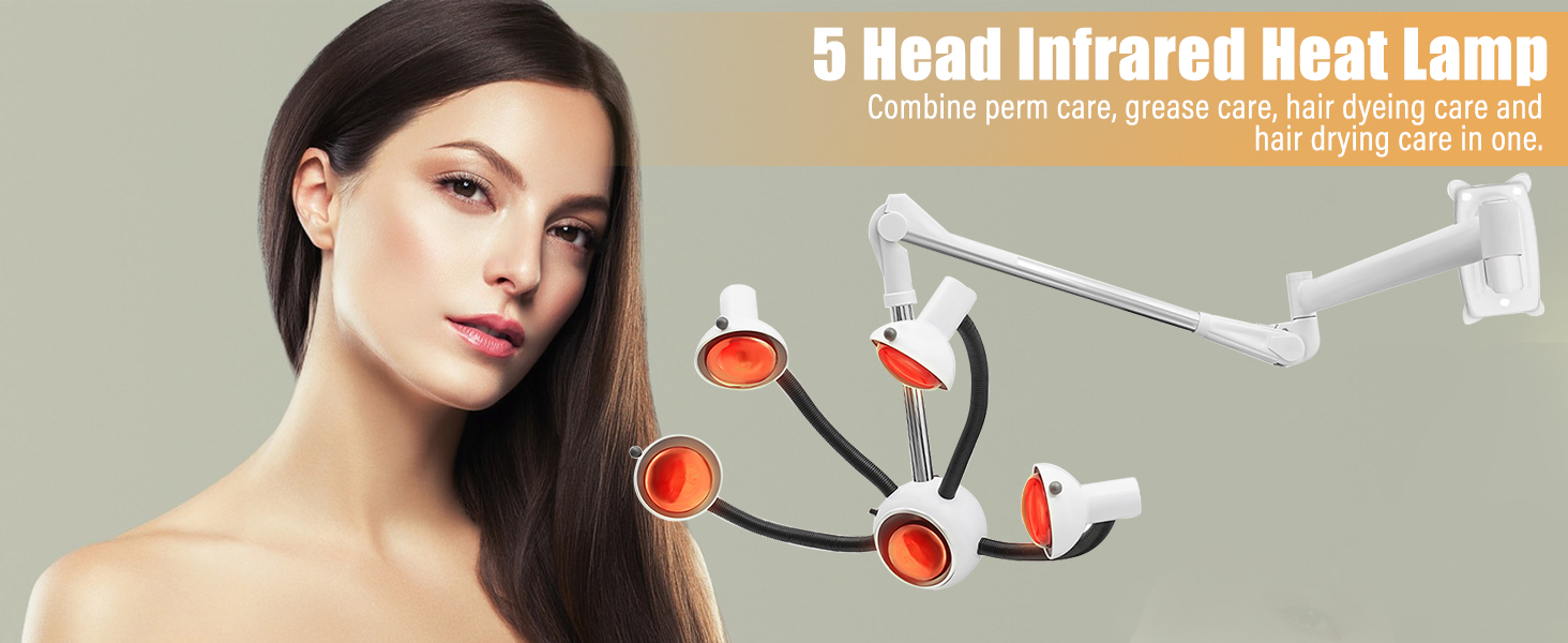 5 Head Infrared Heat Lamp