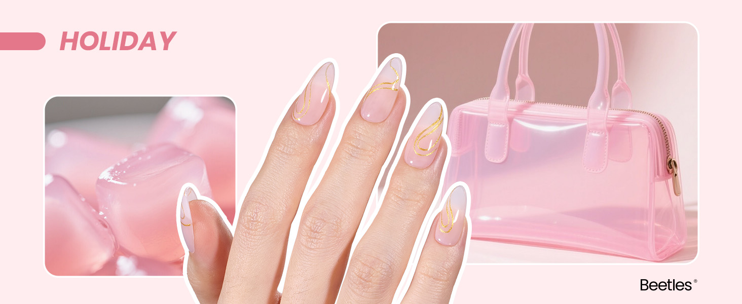 NUDE pink gel nail polish