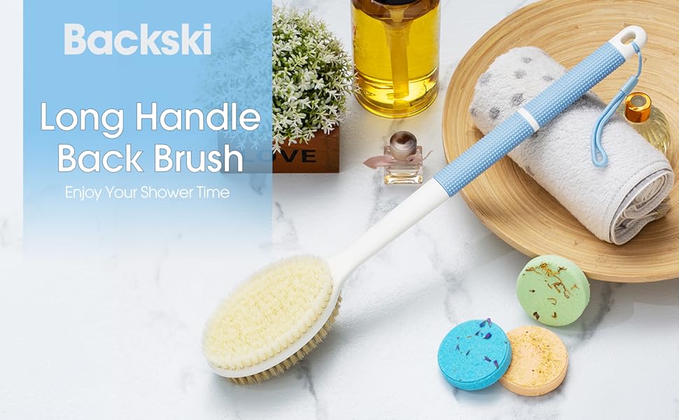 Backski long handle back brush,enjoy your shower time.