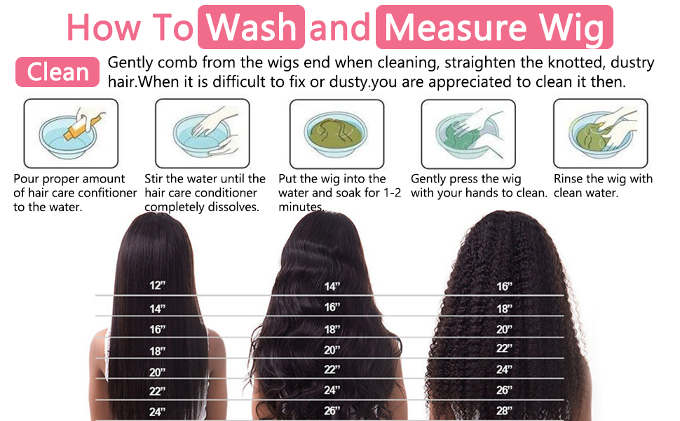 How to wash and measure wig