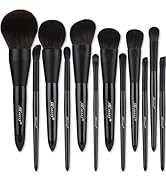 EVRCHGIEA Makeup Brush Sets, 12 PCS Wood Handle Soft Synthetic Fiber Hair Makeup Set,Premium Synt...