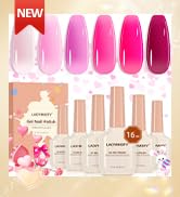 Cat Eye Gel Nail Polish Set of 6 Colors, Shimmer Magnetic Nail Polish Kit with Magnetic