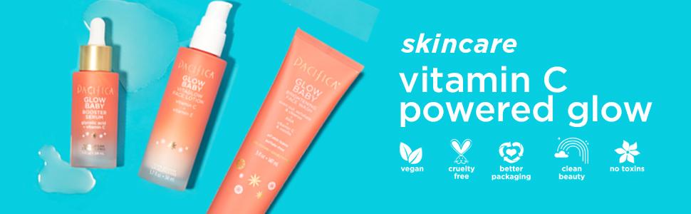 glow baby vitamin c collection, clean skincare, skincare