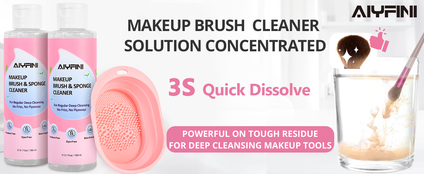 makeup brush and sponge cleaner concentrate quik dissolving choice for deep cleansing