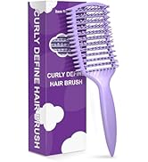 Curly Hair Brush & Curl Defining Brush – Easily Detangles Knots with Less Pulling – Styles Wet or...