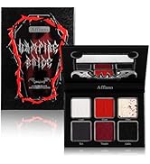 Afflano Red Black Smokey Eyeshadow Palette, Vampire Blood Red Goth Halloween Makeup Palette, Burg...