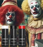 black white red face paint stick