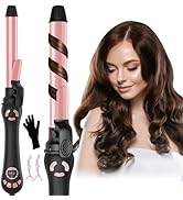 Rotating Curling Iron - 1 Inch Automatic Curling Iron for Long-Lasting Curls Waves, 2 Speed Rotat...