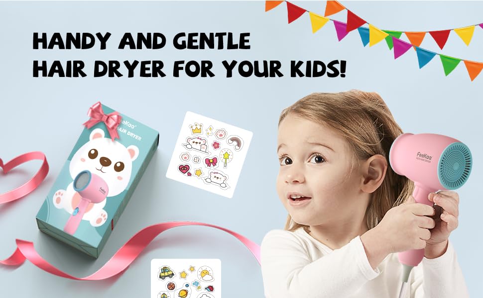 Handy and gentle hair dryer for your kids