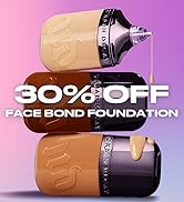 Urban Decay Face Bond Waterproof Foundation, Medium Coverage, Natural Matte Finish, 3% Niacinamid...