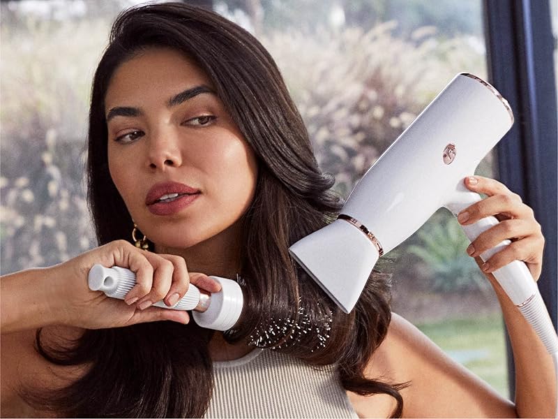 Drying and Styling Concentrator + T3 Volume Brush on T3 AireLuxe Dryer