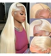 613 Lace Front Wig Human Hair 13×6 HD Transparent Blonde Lace Front Wigs Human Hair Pre Plucked W...